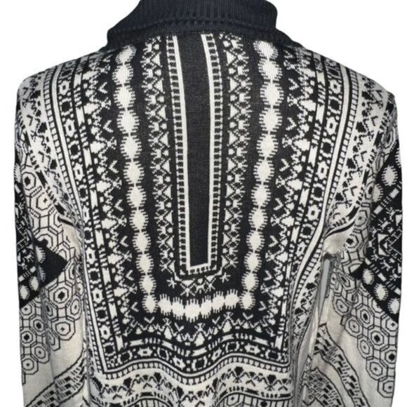 Staring At Stars Womens Open Front Knit Cardigan Black & White Geometric Size S - Picture 7 of 12